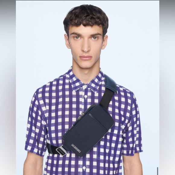 SOLD 💕 JACQUEMUS - Le Giardino Crossbody Pouch Bag - Unisex - Dark Navy - Picture 5 of 9